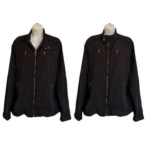 Coach Women's Black Moto Bomber Jacket L